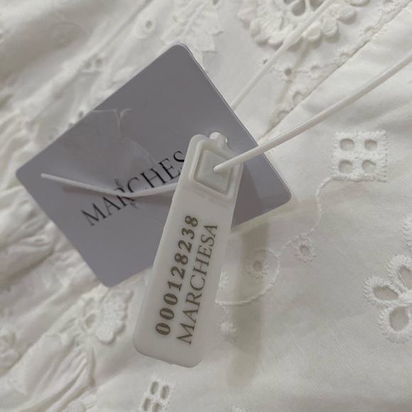 NWT MARCHESA NOTTE Ivory Eyelet Dress 2 - Picture 10 of 16